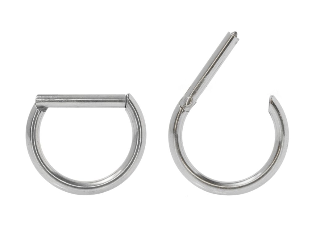 MEIA ARGOLA CLICKER AÇO - 1.2 X 8MM