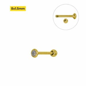 MICRO RETO AÇO PVD GOLD AUSTRALIANO - 1.0 X 8 X 1.5 X 2