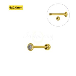 MICRO RETO AÇO PVD GOLD AUSTRALIANO - 1.0 X 6 X 2.0 X 2