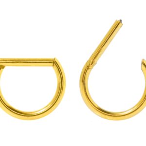 MEIA ARGOLA CLICKER AÇO PVD - 1.2 X 8MM