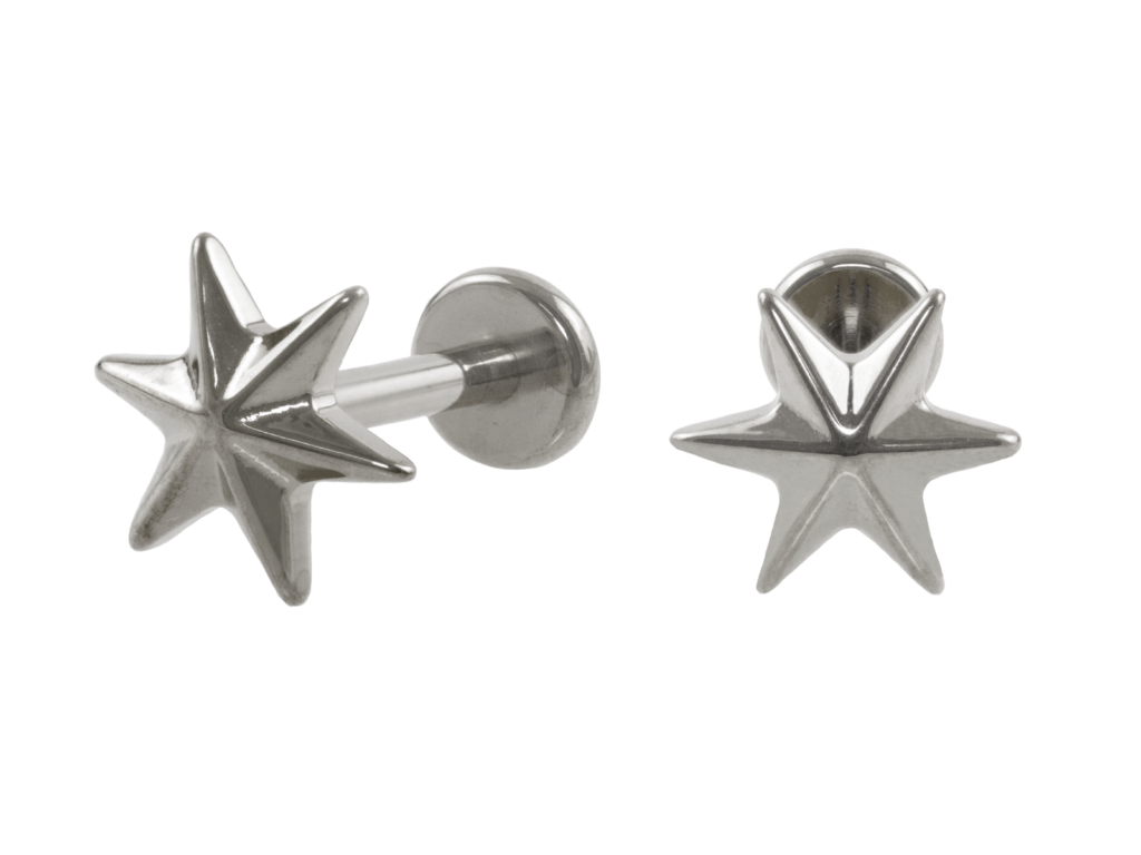 LABRET TITÂNIO R/I ESTRELA