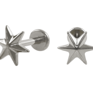 LABRET TITÂNIO R/I ESTRELA