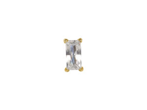 TOPO TITÂNIO PVD 0.9 (1.2MM) – RETÂNGULO C/ ZIRCÔNIA