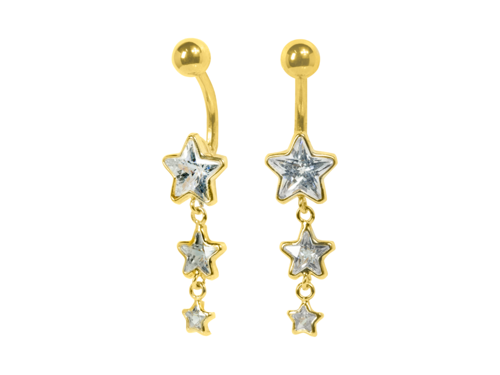 BANANA BELL PENDURICALHO 3 ESTRELAS - UP128 (BANHADO A OURO)