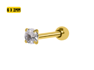 MICRO RETO PONTO DE LUZ PVD GOLD – 6 X 2MM