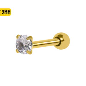 MICRO RETO PONTO DE LUZ PVD GOLD - 6 X 2MM