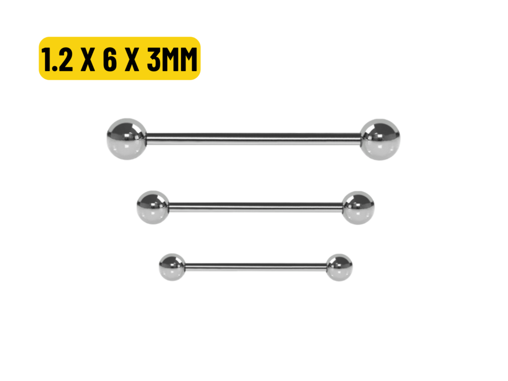 MICRO RETO TITÂNIO - 1.2 X 6 X 3MM