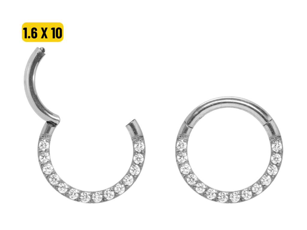 SEGMENTO CLICKER TITÂNIO FRONTAL CRAVEJADA - 1.6 X 10MM