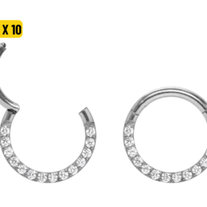 SEGMENTO CLICKER TITÂNIO FRONTAL CRAVEJADA - 1.6 X 10MM