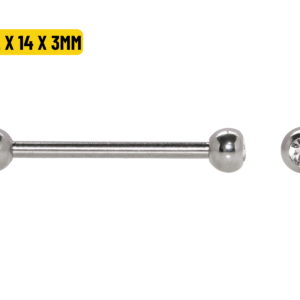 MICRO RETO AÇO C/ STRASS - 1.2 X 14 X 3MM