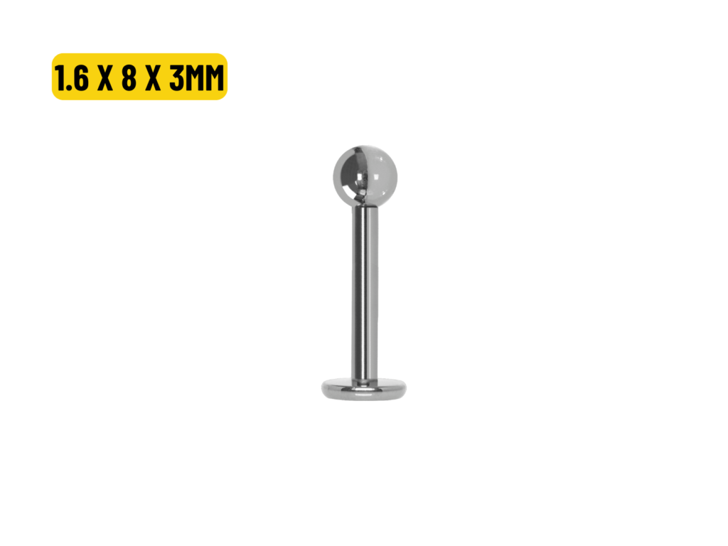 LABRET AÇO - 1.6 X 8 X 3MM