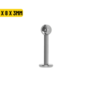 LABRET AÇO - 1.6 X 8 X 3MM