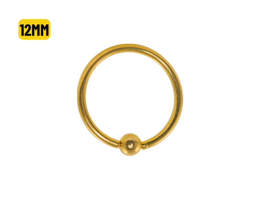 CAPTIVE TITÂNIO PVD GOLD - 1.2 X 12 X 3MM