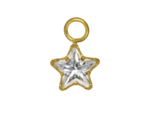 PINGENTE AVULSO TITÂNIO PVD ESTRELA C/ ZIRCÔNIA – 5/5MM