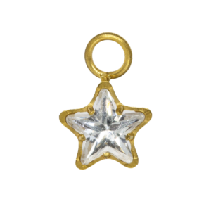 PINGENTE AVULSO TITÂNIO PVD ESTRELA C/ ZIRCÔNIA - 5/5MM