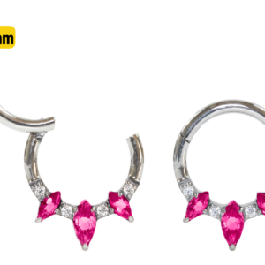 SEGMENTO CLICKER TITÂNIO FRONTAL C/ ZIRCÔNIA ROSA - 8MM