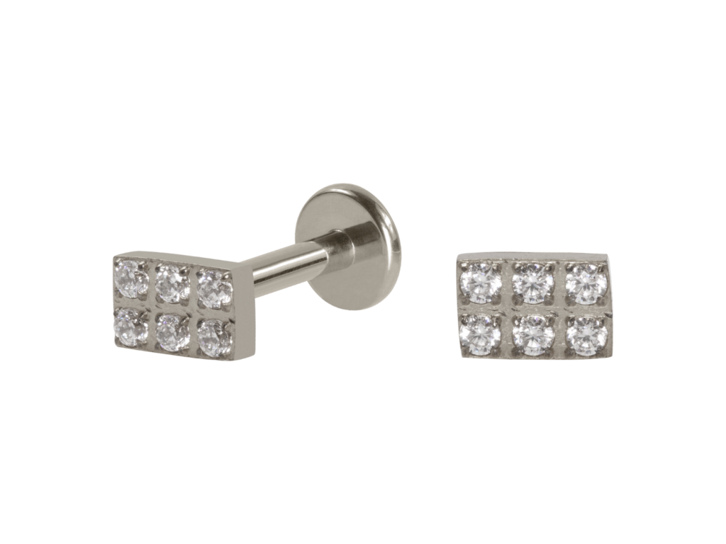 LABRET TITÂNIO R/I CÚBICO C/ ZIRCÔNIA