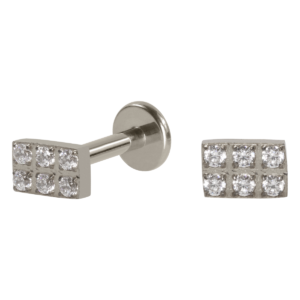 LABRET TITÂNIO R/I CÚBICO C/ ZIRCÔNIA