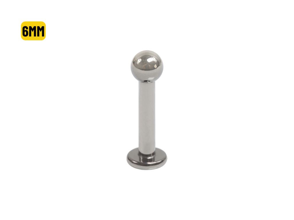 LABRET TITÂNIO R/INTERNA - 1.6 X 6 X 4MM