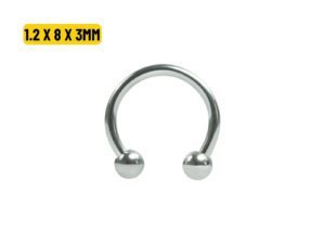 FERRADURA AÇO 1.2 X 8 X 3MM