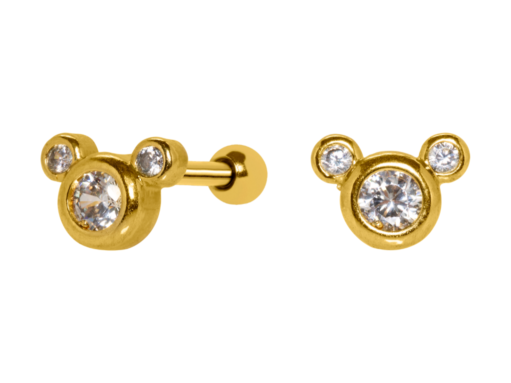 MICRO RETO MICKEY - BANHADO A OURO