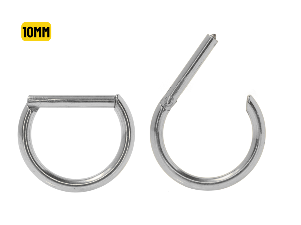 MEIA ARGOLA CLICKER TITÂNIO - 10MM