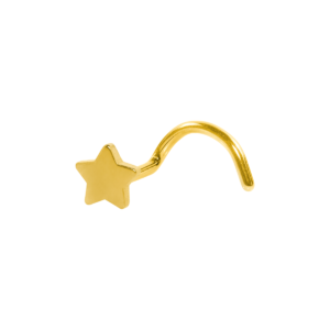 NOSTRIL TITÂNIO PVD GOLD ESTRELA - 0.8MM