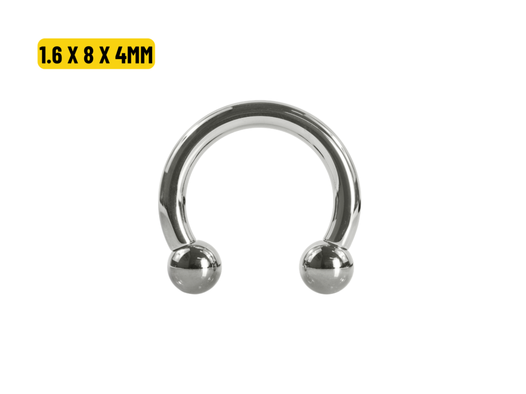 FERRADURA TITÂNIO R/INTERNA - 1.6 X 8 X 4MM