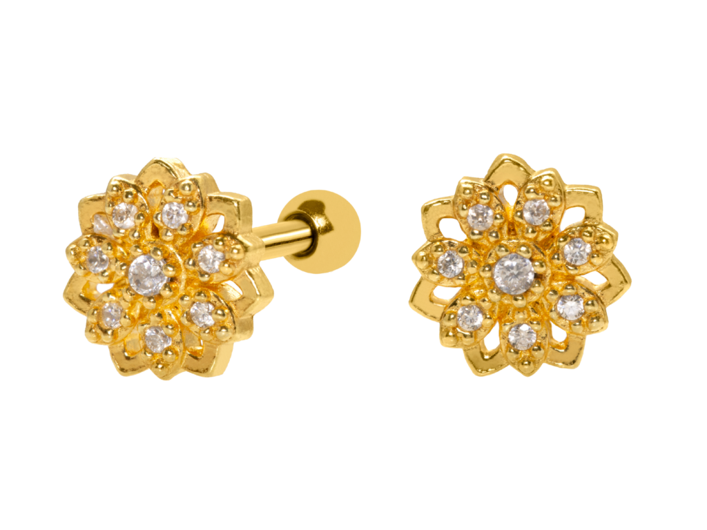 MICRO RETO MANDALA C97 - BANHADO A OURO