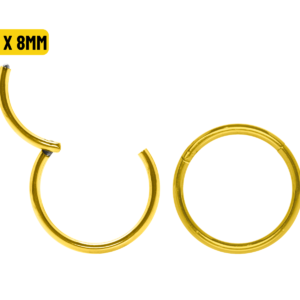 SEGMENTO CLICKER TITÂNIO PVD GOLD - 1.2 X 8MM