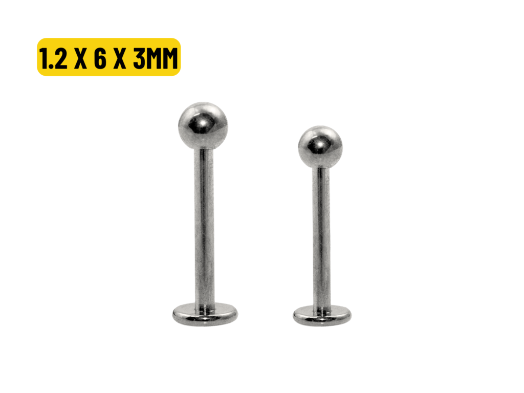 LABRET TITÂNIO - 1.2 X 6 X 3MM