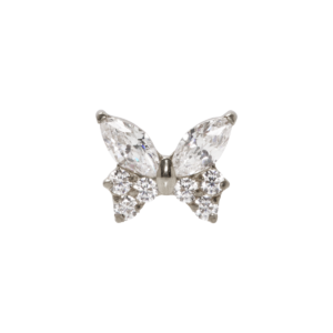 TOPO TITÂNIO 0.9 (1.2MM) - BORBOLETA C/ ZIRCÔNIA