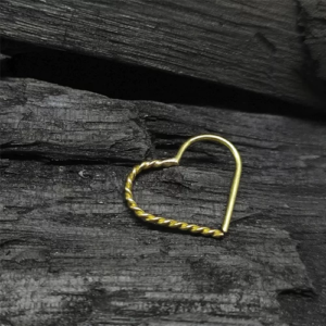 HEART TORÇÃO OURO 18K LATERAL TRANÇADA