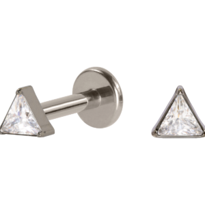LABRET TITÂNIO R/I TRIÂNGULO C/ ZIRCÔNIA
