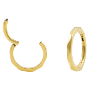 SEGMENTO CLICKER TITÂNIO PVD GOLD LAPIDADO - 8MM