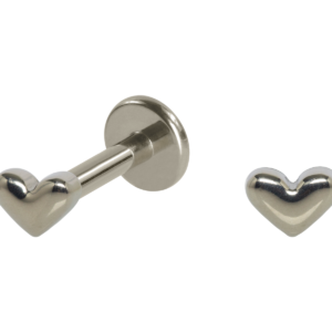 LABRET TITÂNIO R/I CORAÇÃO 3MM