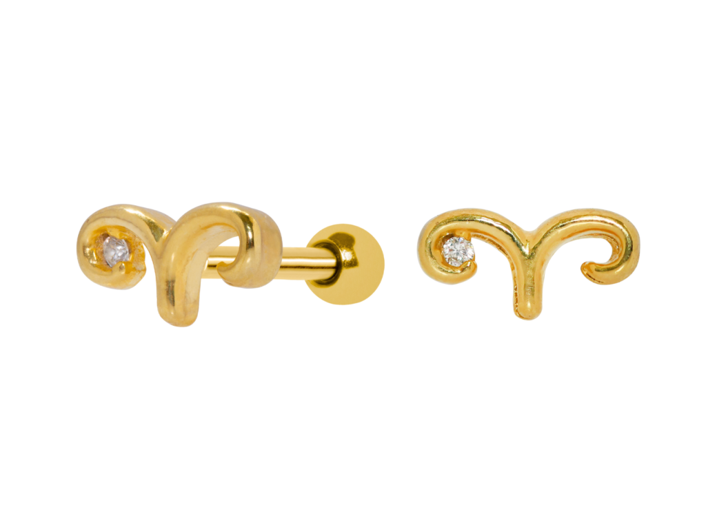 MICRO RETO SIGNO ÁRIES - BANHADO A OURO