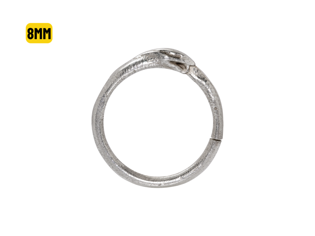 ARGOLA PRATA TORÇÃO COBRA - 8MM