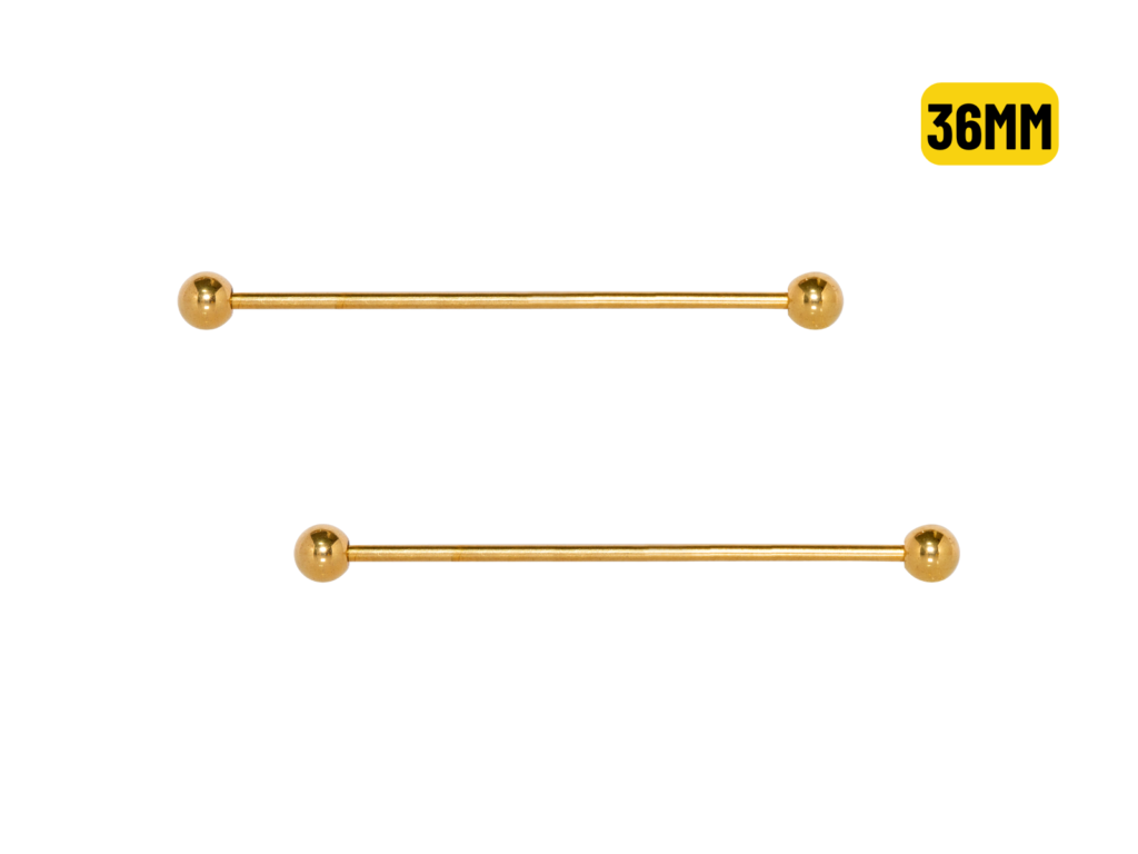 MEGABELL TRANSVERSAL PVD GOLD 1.2 X 36 X 4MM