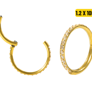SEGMENTO CLICKER TITÂNIO PVD C/ ZIRCÔNIA - 1.2 X10MM