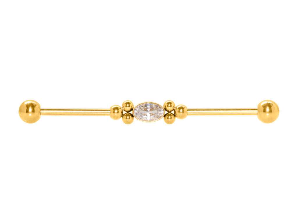 TRANSVERSAL TITÂNIO PVD INDIANO C/ ZIRCÔNIA - 1.2MM