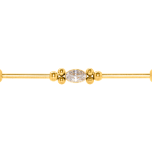 TRANSVERSAL TITÂNIO PVD INDIANO C/ ZIRCÔNIA - 1.2MM