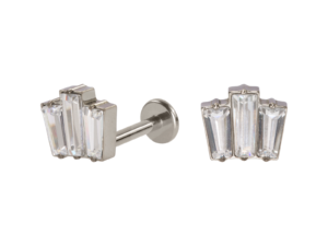 LABRET TITÂNIO R/I COROA C/ ZIRCÔNIA