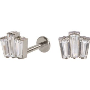 LABRET TITÂNIO R/I COROA C/ ZIRCÔNIA