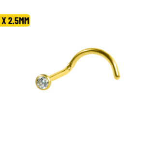 NOSTRIL TITÂNIO PVD GOLD - 0.6 X 2.5MM