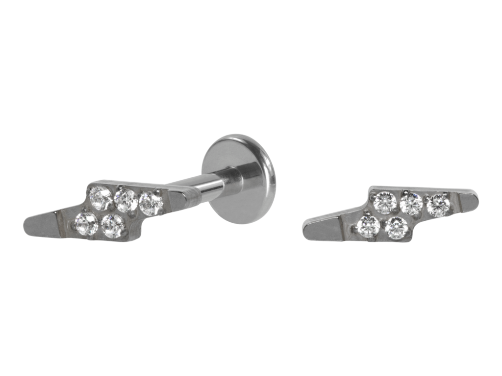 LABRET AÇO R/I RAIO CRAVEJADO MENOR