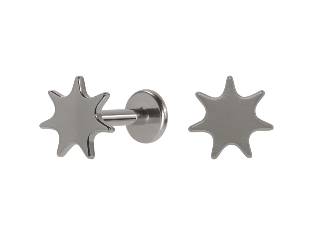 LABRET TITÂNIO R/I ESTRELA