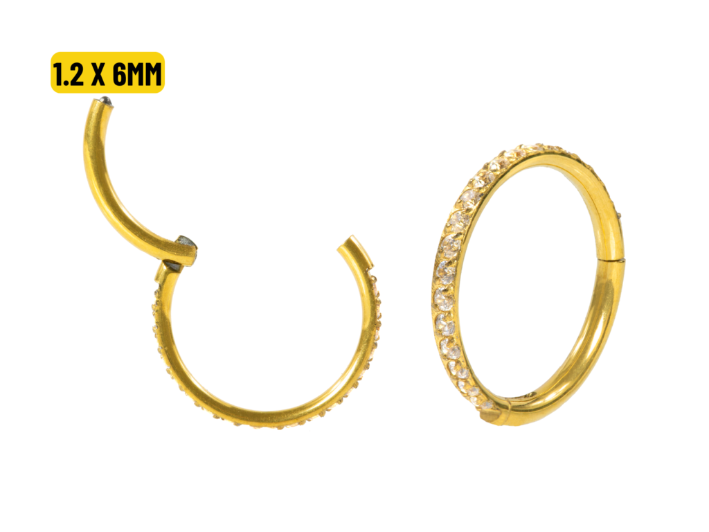 SEGMENTO CLICKER AÇO PVD C/ ZIRCÔNIA - 1.2 X 6MM