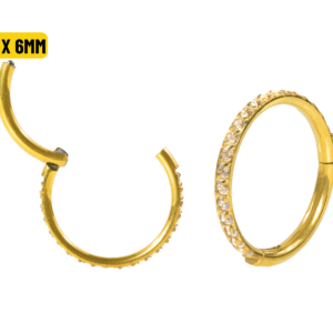 SEGMENTO CLICKER AÇO PVD C/ ZIRCÔNIA - 1.2 X 6MM