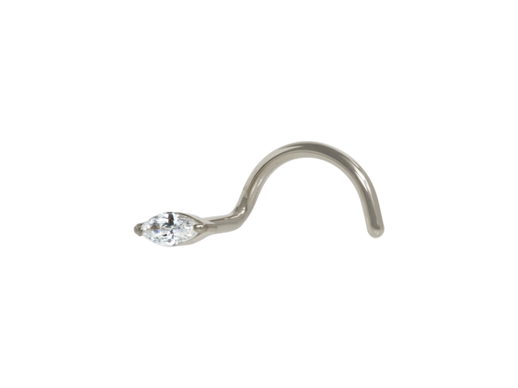 NOSTRIL TITÂNIO C/ GARRAS PONTO DE LUZ - 0.8 X 6MM